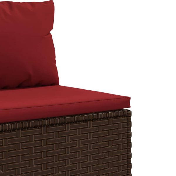 Loungeset Met Kussens Poly Rattan - Afbeelding 7