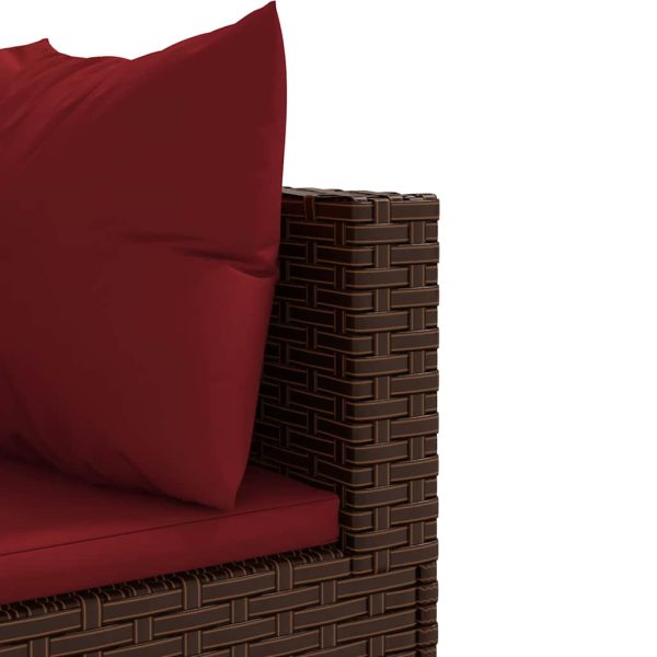 Loungeset Met Kussens Poly Rattan - Afbeelding 8