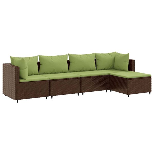 Loungeset Met Kussens Poly Rattan - Afbeelding 2