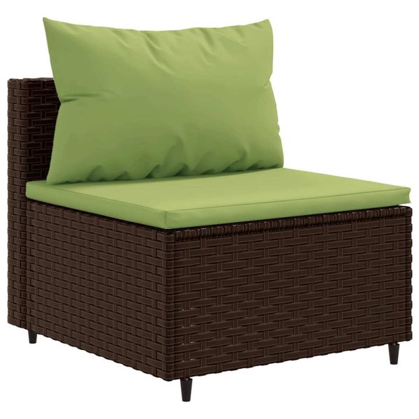 Loungeset Met Kussens Poly Rattan - Afbeelding 3