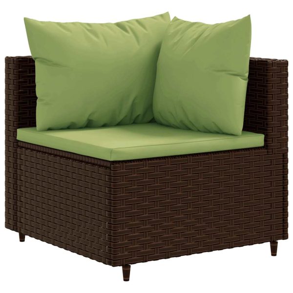 Loungeset Met Kussens Poly Rattan - Afbeelding 5