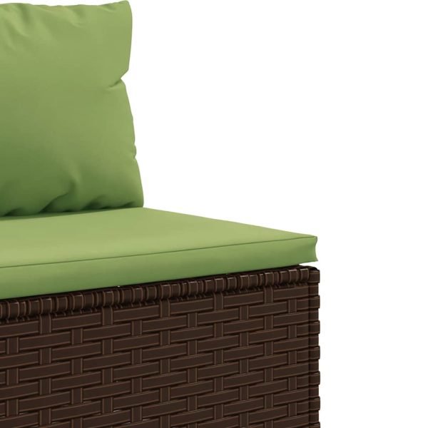 Loungeset Met Kussens Poly Rattan - Afbeelding 8