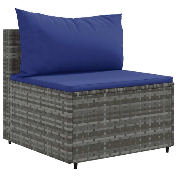 Loungeset Met Kussens Poly Rattan - Afbeelding 3