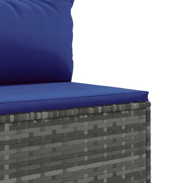 Loungeset Met Kussens Poly Rattan - Afbeelding 7