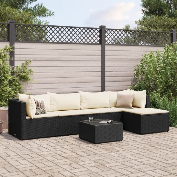 Loungeset Met Kussens Poly Rattan - Afbeelding 15