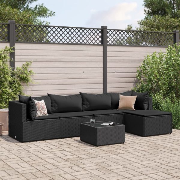 Loungeset Met Kussens Poly Rattan - Afbeelding 16