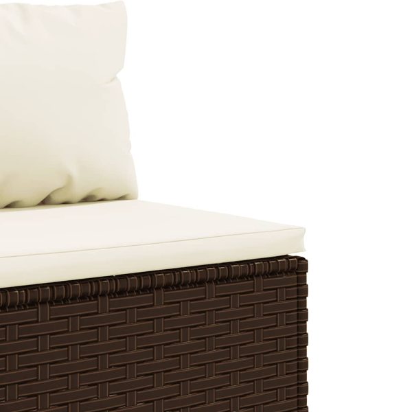 4-Delige Loungeset Met Kussens Poly Rattan - Afbeelding 5