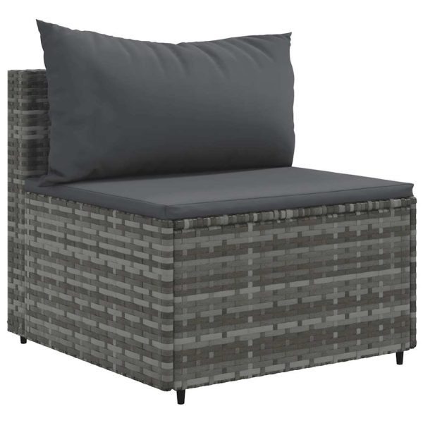 7-Delige Loungeset Met Kussens Poly Rattan - Afbeelding 4