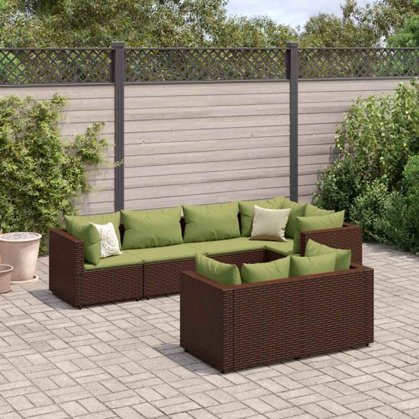 Loungeset Met Kussens Poly Rattan - Afbeelding 20