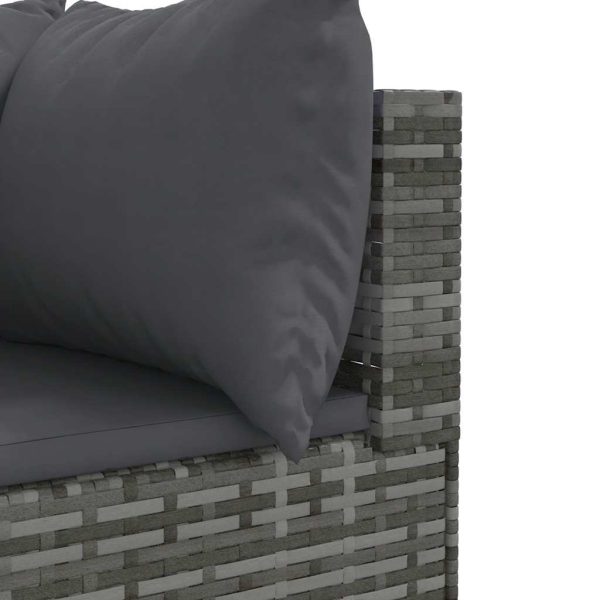 Loungeset Met Kussens Poly Rattan - Afbeelding 6