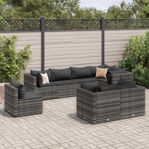 Loungeset Met Kussens Poly Rattan - Afbeelding 16