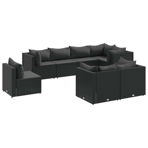 Loungeset Met Kussens Poly Rattan - Afbeelding 2