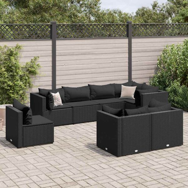 Loungeset Met Kussens Poly Rattan - Afbeelding 22