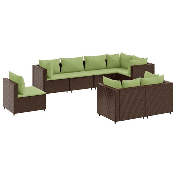 Loungeset Met Kussens Poly Rattan - Afbeelding 2