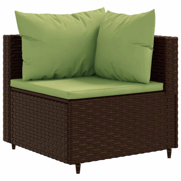 Loungeset Met Kussens Poly Rattan - Afbeelding 3