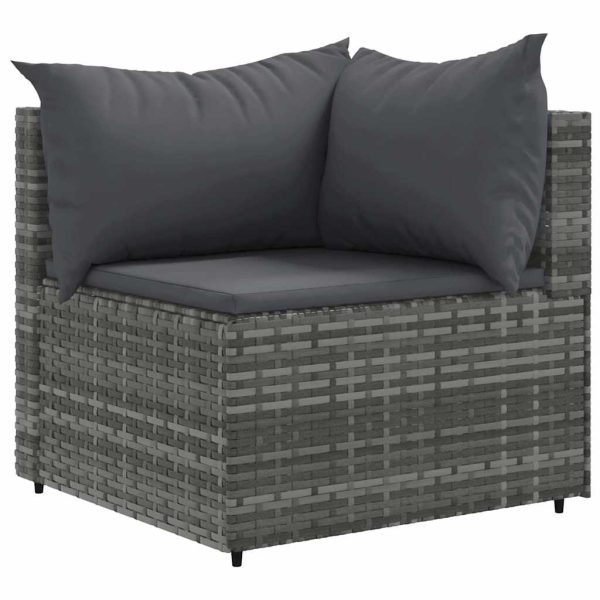 8-Delige Loungeset Met Kussens Poly Rattan - Afbeelding 3