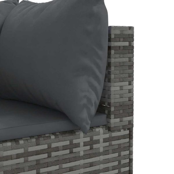 8-Delige Loungeset Met Kussens Poly Rattan - Afbeelding 9