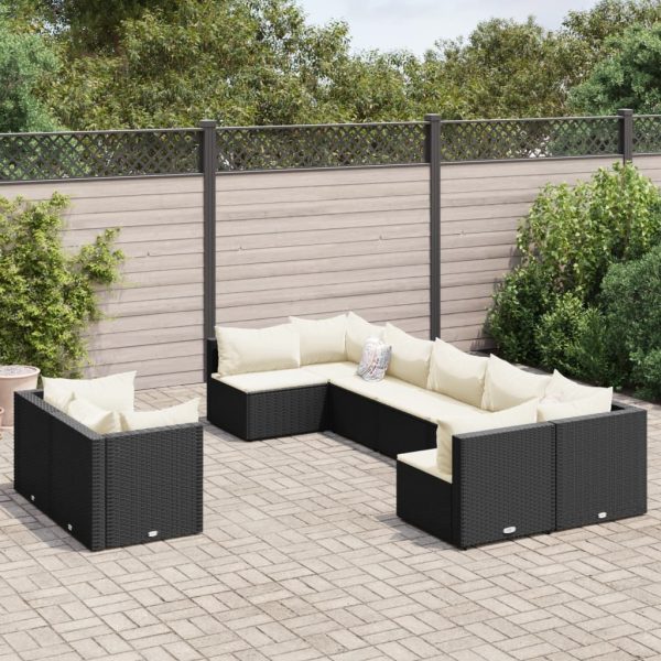 Loungeset Met Kussens Poly Rattan - Afbeelding 22