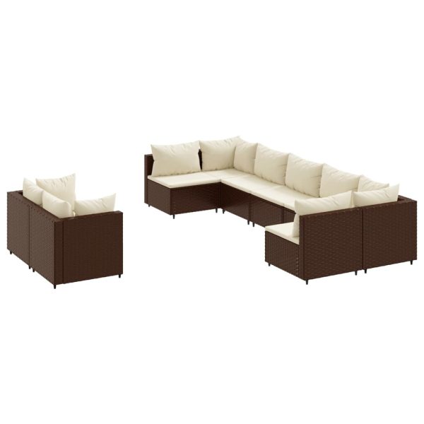 Loungeset Met Kussens Poly Rattan - Afbeelding 2