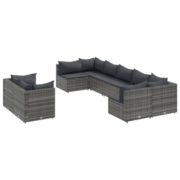 Loungeset Met Kussens Poly Rattan - Afbeelding 2