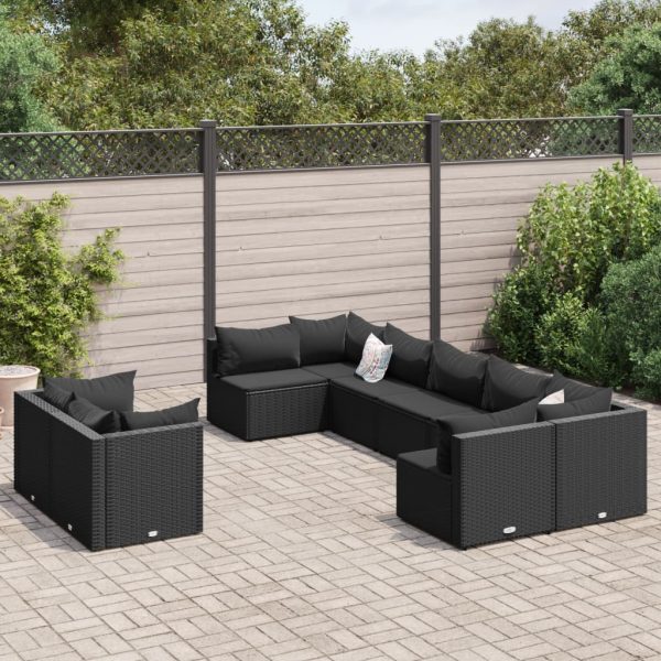 Loungeset Met Kussens Poly Rattan - Afbeelding 21