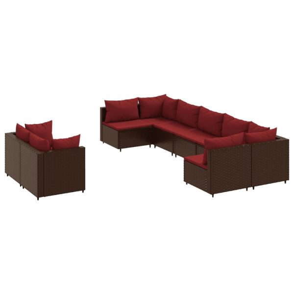 Loungeset Met Kussens Poly Rattan - Afbeelding 2