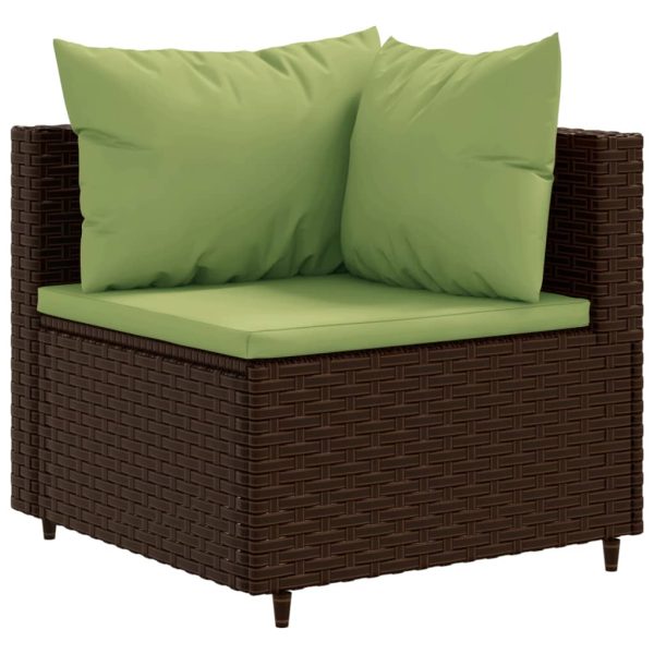 Loungeset Met Kussens Poly Rattan - Afbeelding 3