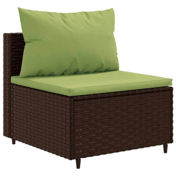 Loungeset Met Kussens Poly Rattan - Afbeelding 4