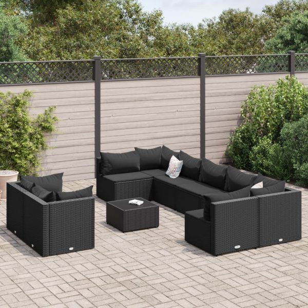 Loungeset Met Kussens Poly Rattan - Afbeelding 14