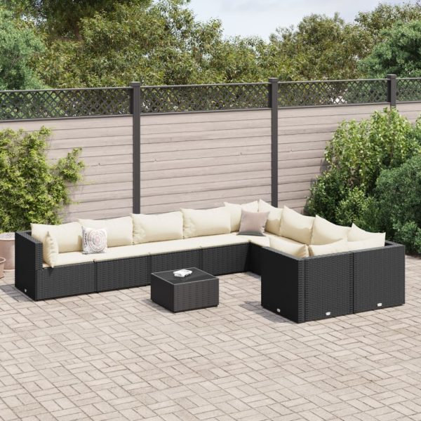 10-Delige Loungeset Met Kussens Poly Rattan - Afbeelding 17