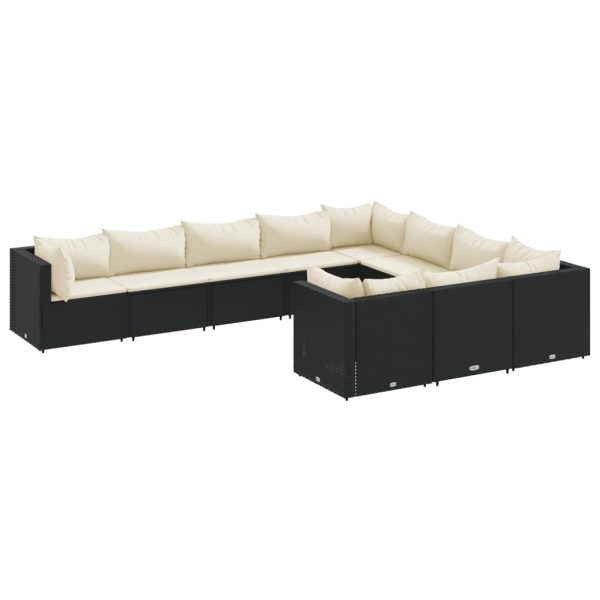 10-Delige Loungeset Met Kussens Poly Rattan - Afbeelding 2