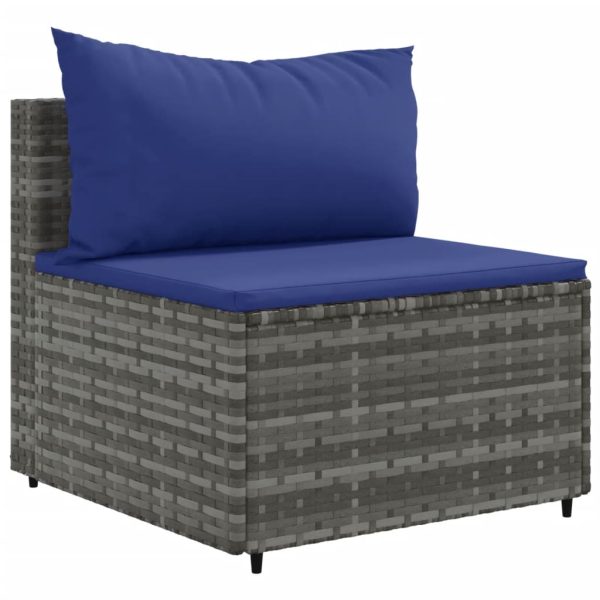 Loungeset Met Kussens Poly Rattan - Afbeelding 4