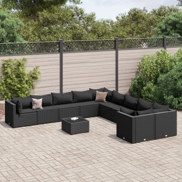 Loungeset Met Kussens Poly Rattan - Afbeelding 13