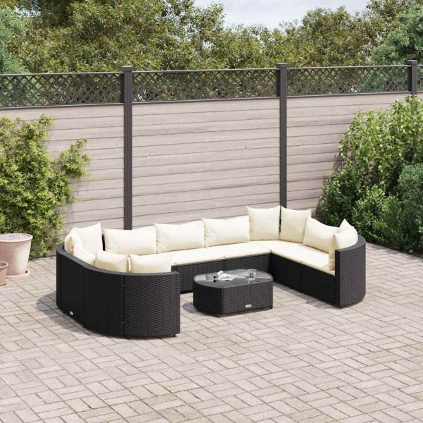 Loungeset Met Kussens Poly Rattan - Afbeelding 13