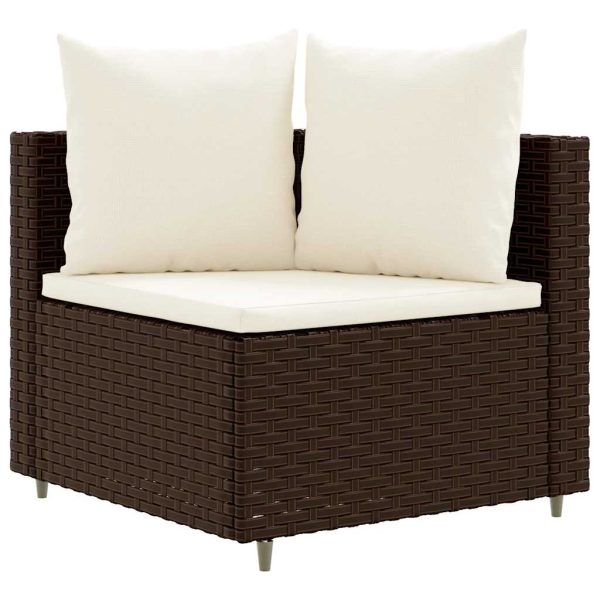 Loungeset Met Kussens Poly Rattan - Afbeelding 3