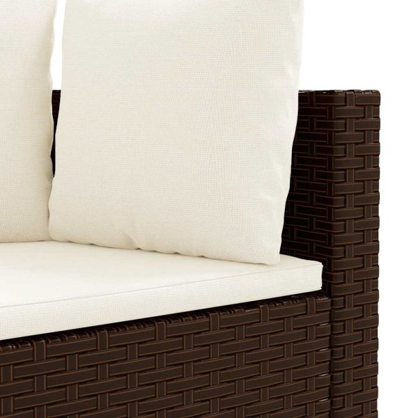 Loungeset Met Kussens Poly Rattan - Afbeelding 7