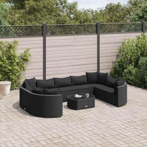 Loungeset Met Kussens Poly Rattan - Afbeelding 19