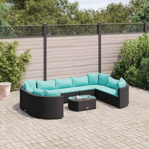 Loungeset Met Kussens Poly Rattan - Afbeelding 16