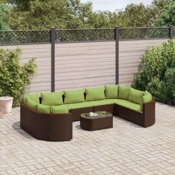 Loungeset Met Kussens Poly Rattan - Afbeelding 15