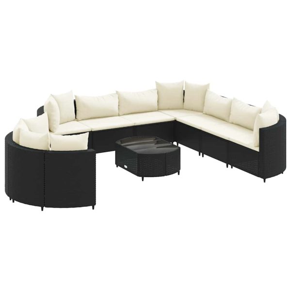 Loungeset Met Kussens Poly Rattan - Afbeelding 2