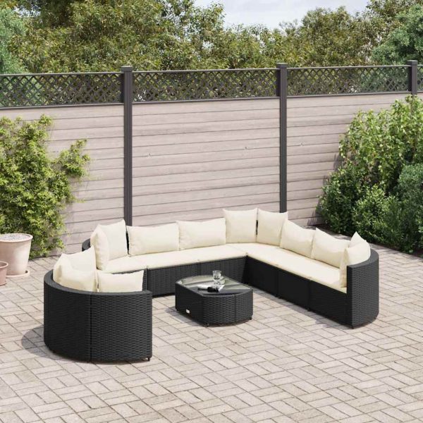 Loungeset Met Kussens Poly Rattan