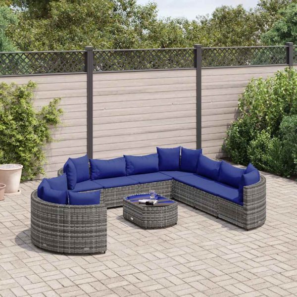 Loungeset Met Kussens Poly Rattan - Afbeelding 17