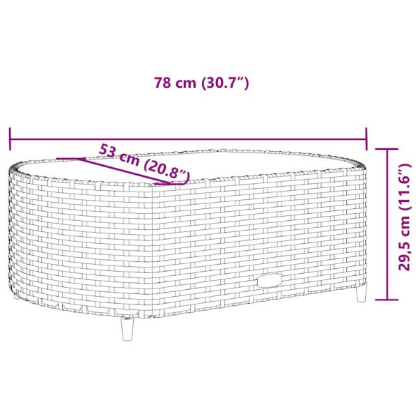 Loungeset Met Kussens Poly Rattan - Afbeelding 9