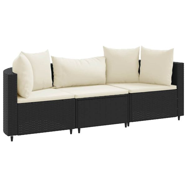 Loungeset Met Kussens Poly Rattan - Afbeelding 2