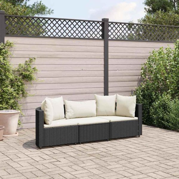 Loungeset Met Kussens Poly Rattan