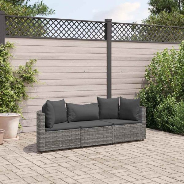 Loungeset Met Kussens Poly Rattan - Afbeelding 15