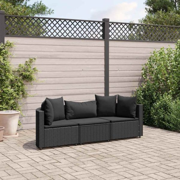 Loungeset Met Kussens Poly Rattan - Afbeelding 19