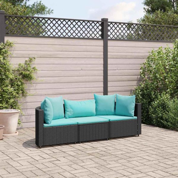 Loungeset Met Kussens Poly Rattan - Afbeelding 16