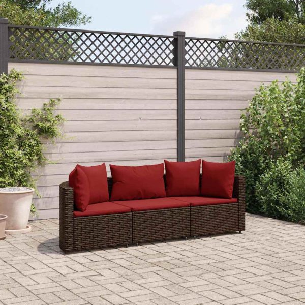 Loungeset Met Kussens Poly Rattan - Afbeelding 21