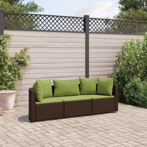 Loungeset Met Kussens Poly Rattan - Afbeelding 11